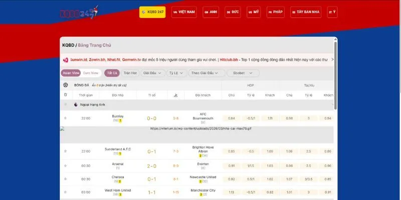 Nền tảng KQBD 247 chuyên cung cấp dữ liệu thể thao toàn diện